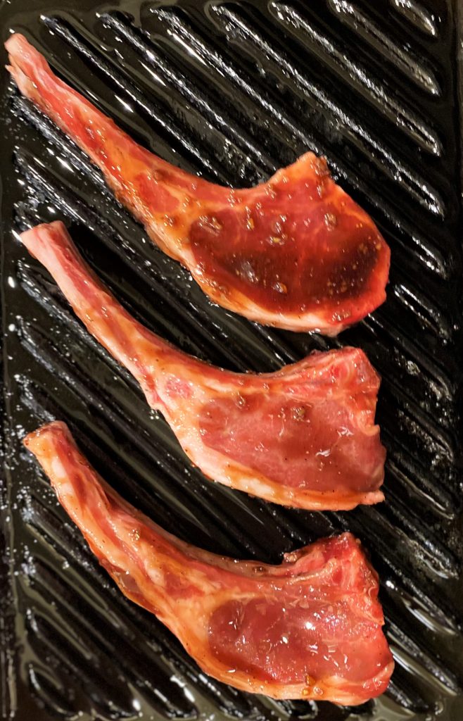 Grilling Glazed Lamb Chops