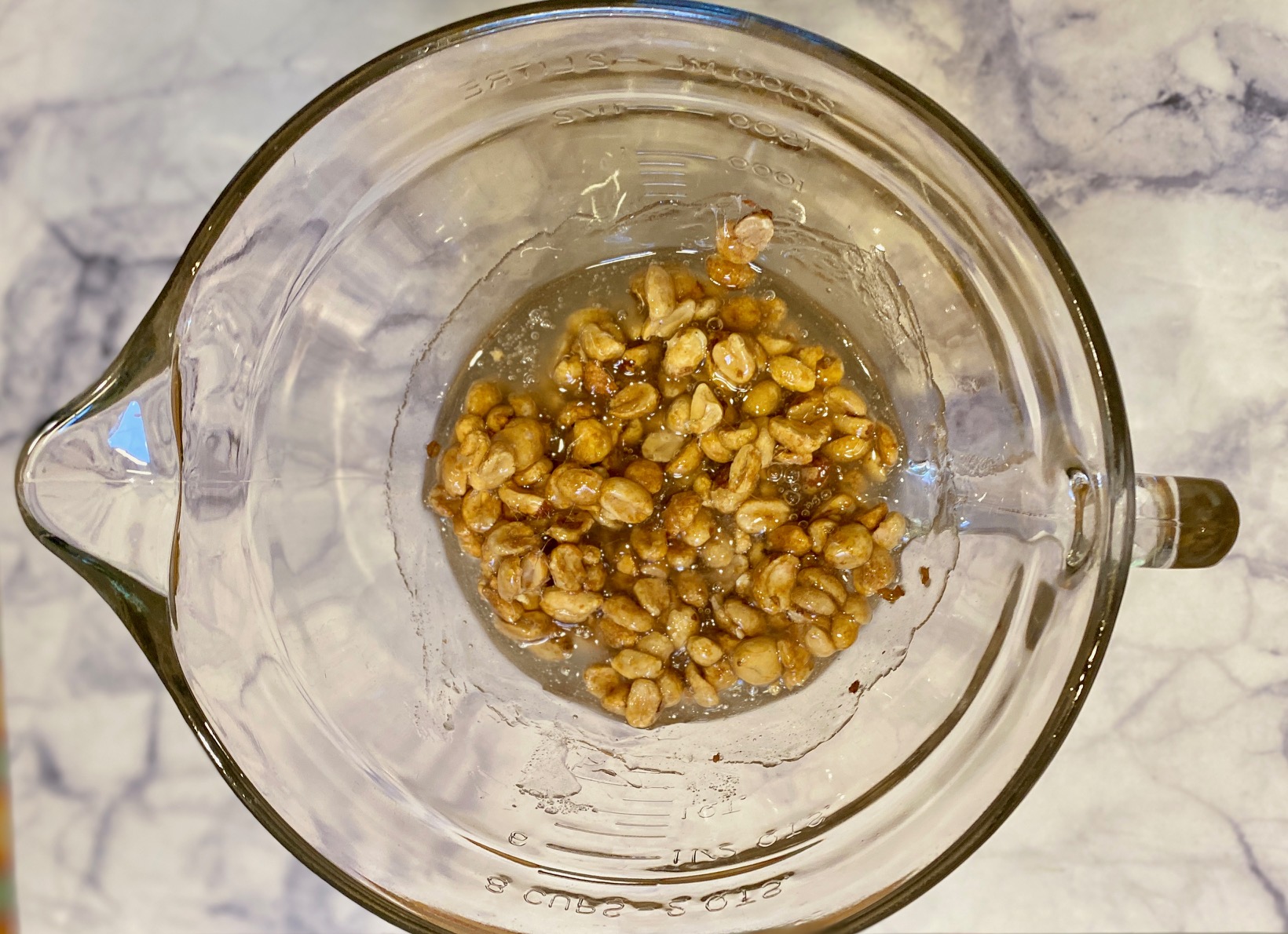 brittle in bowl step 2 w peanuts