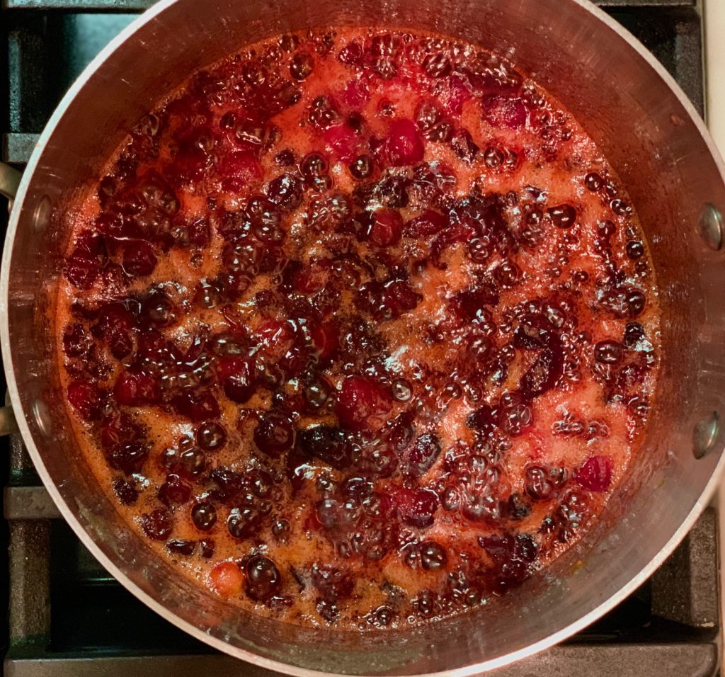 Cranberries burst open