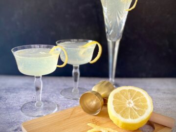 French 75 Cocktails with garnish