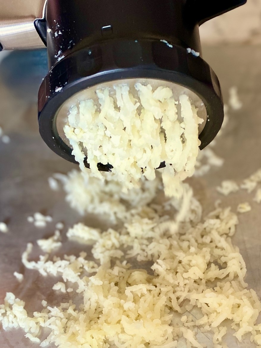 Potatoes in ricer