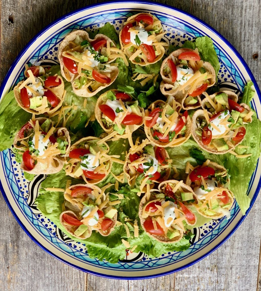Platter of mini tacos