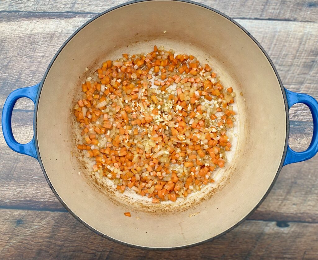 saffrito cooked in pan