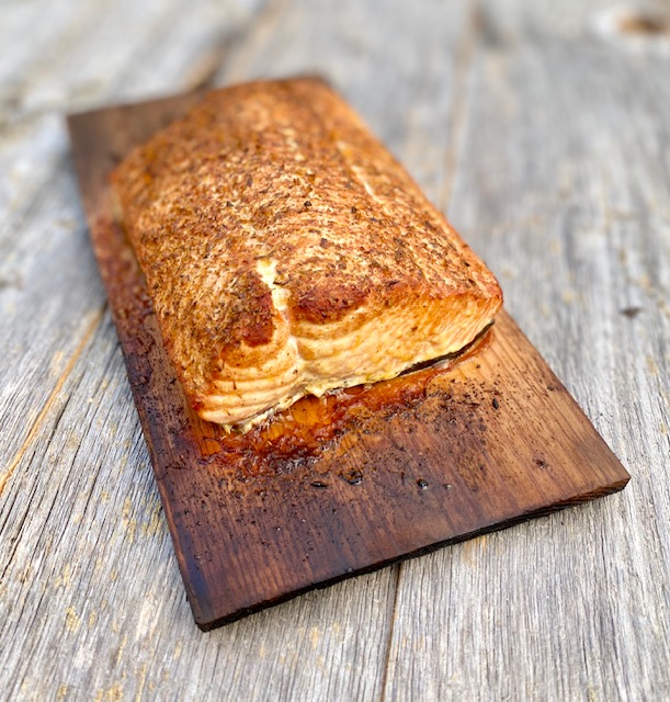 Salmon Cooked on a Plank
