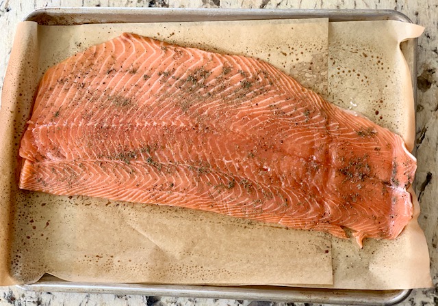 Salmon ready to bake